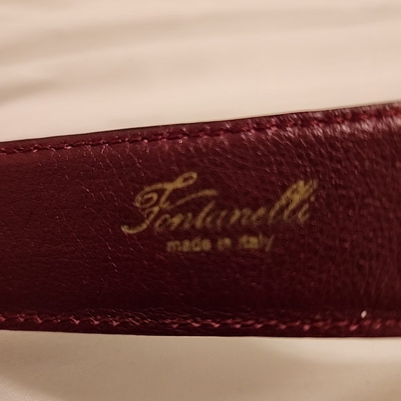 Ostrich belt Fontanelli.  Made in Italy like new - Picture 6 of 7